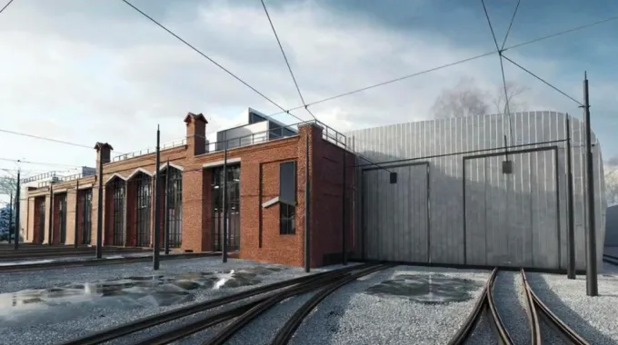 Tram depot (MPK): Modernisation and renovation of the staff and workshop building at a tram depot in Łódź